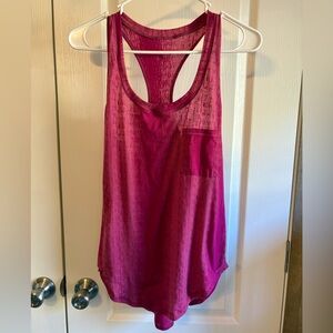Lululemon sheer pink racerback tank with pocket